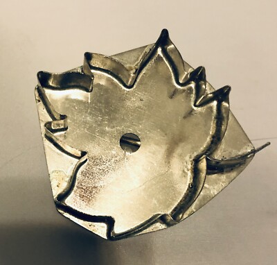Vintage Metal B. Cukla Cookie Cutter MAPLE LEAF 3 x3 - Great For Pie Crust Deco