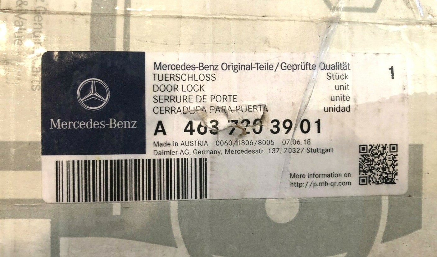 MERCEDES BENZ DOOR LOCK, PART# 4637206701, 4637203901, GENUINE OEM 