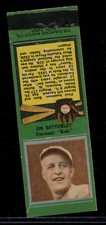 1934 Diamond Matchbooks Jim Bottomley Reds W/Striker Abrasion On Back LOOK!