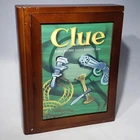 Clue Vintage Game Collection Wooden Box Bookshelf Book Game Parker Brothers