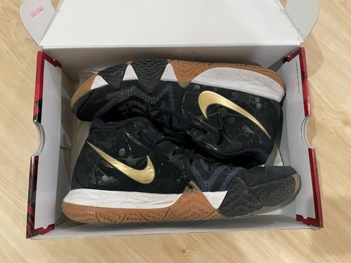 Nike Kyrie 4 Pitch Blue Metallic Gold 943806 403 Basketball Men Size 11.5 |  eBay