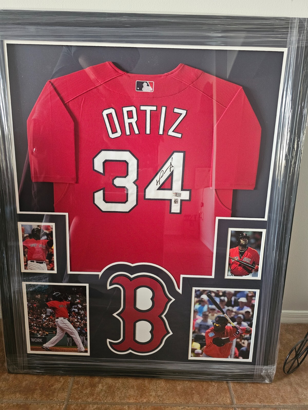 David Ortiz Autographed Signed Boston Red Sox Framed Mitchell & Ness with COA TRISTAR 