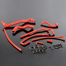 Red Silicone Radiator Hose Clamps Fit For 1991-1996 Chevy Corvette 5.7L LT1 V8