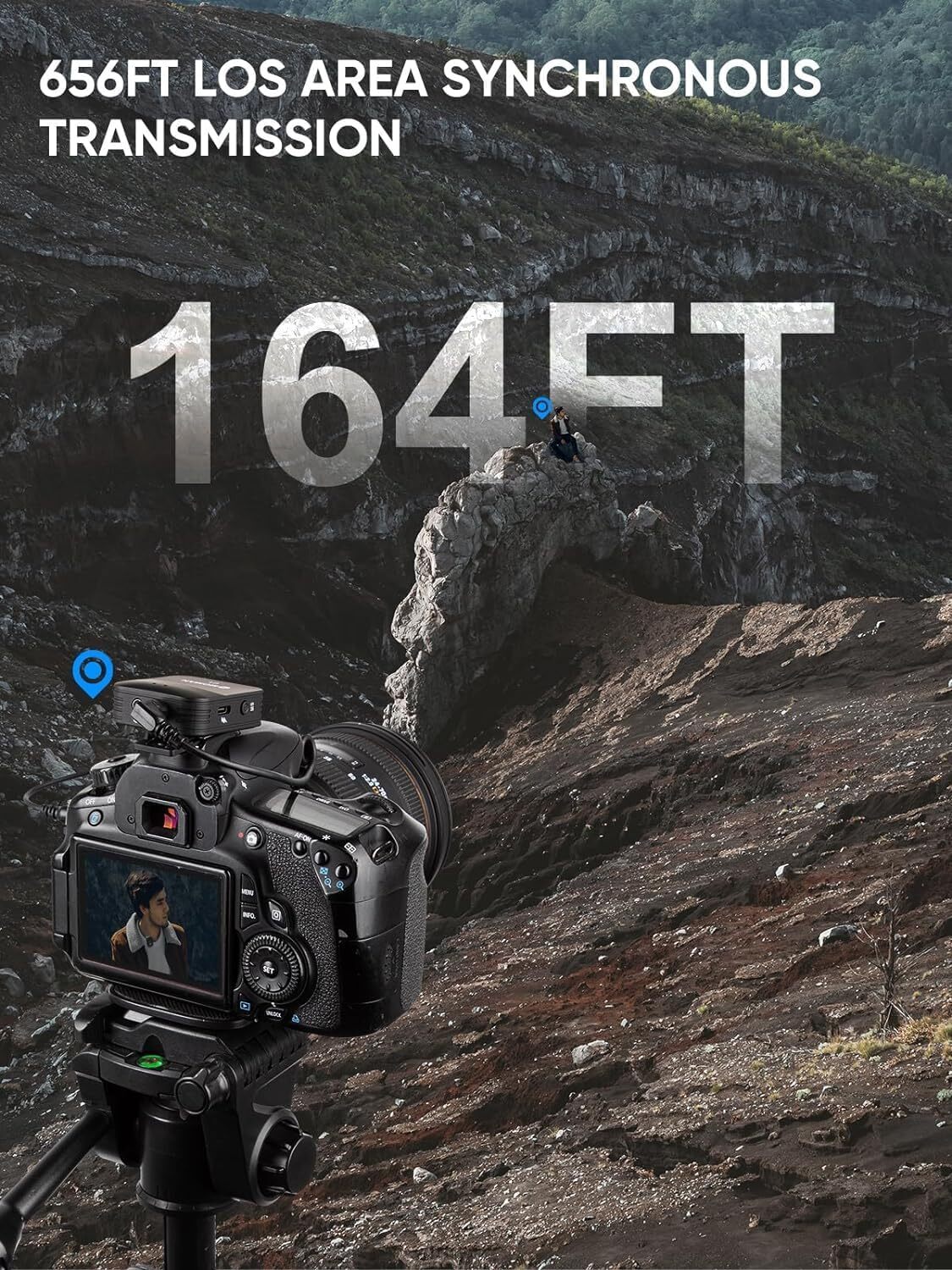 Moman C1X 2.4GHz Wireless Lavalier Microphone Dual Channel Lapel Mic System