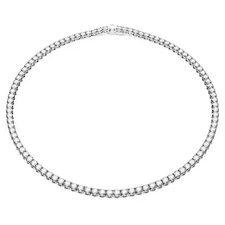 Swarovski Matrix Tennis Necklace Large, Round Cut, White, Rhodium Plated 5681801