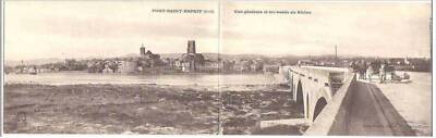 PONT-SAINT-ESPRIT General view and the banks of the Rhone (panoramic map) - 2475