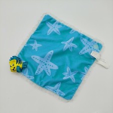 HTF Disney Babies Replacement Plush Little Mermaid ARIEL Blanket w/ Flounder