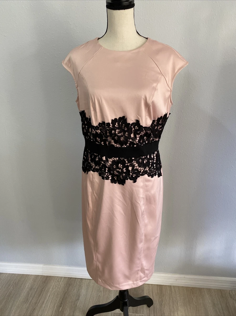 Peach and black dress discount