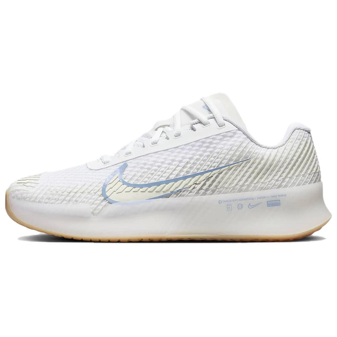 NikeCourt Air Zoom Vapor 11 HC White Light Blue W for sale | eBay