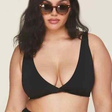 Andie Swim The Belmar Black Bikini Top Size Medium