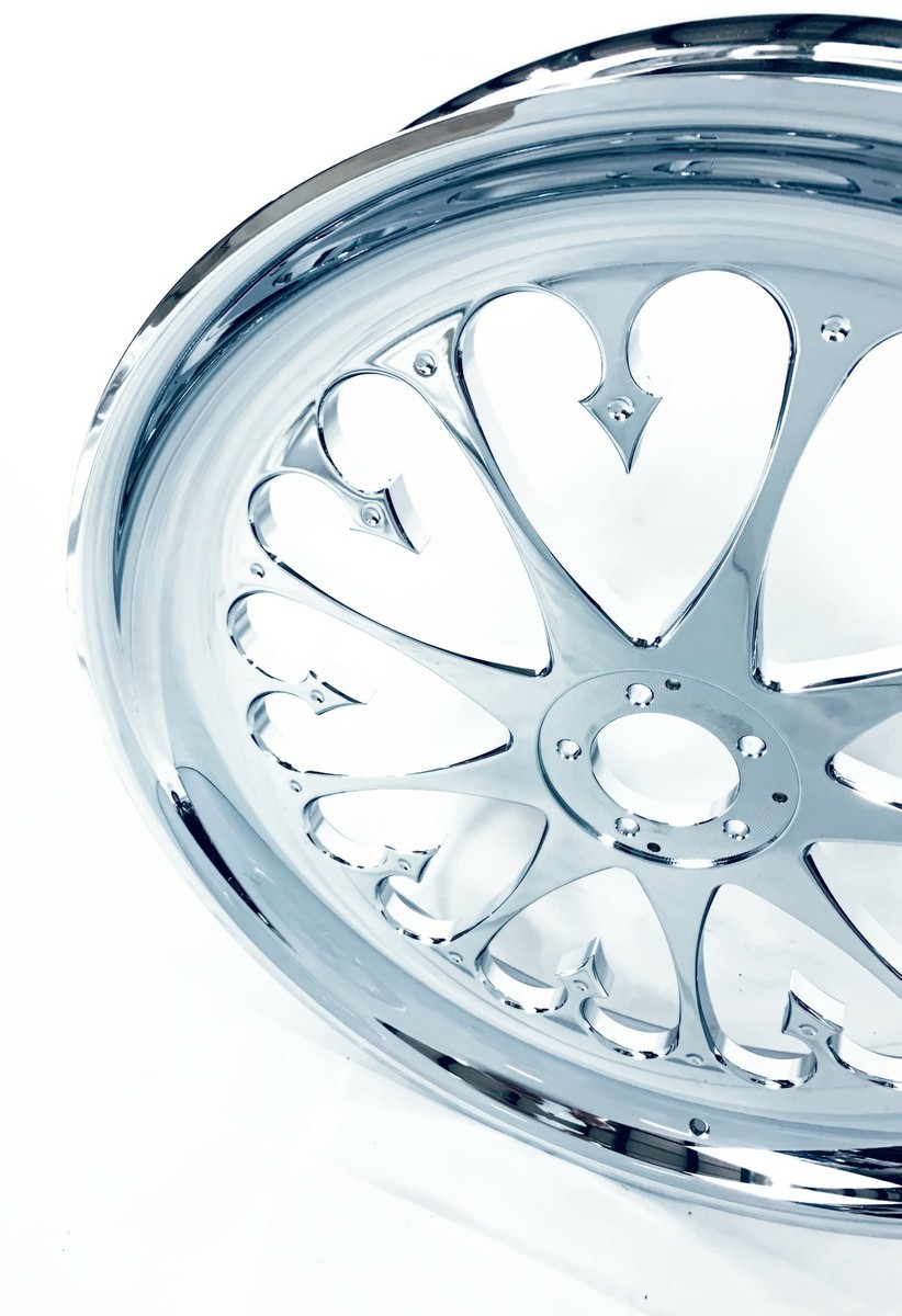 ZX14 300 FAT TIRE CHROME STILETTO WHEELS 2012-2020 KAWASAKI NINJA
