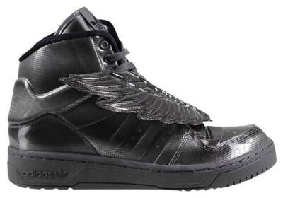 adidas gazelle silver green womens JEREMY SCOTT x ADIDAS Size 9 Black Patent Leather High Top Sneakers  Sui  Generis Designer Consignment