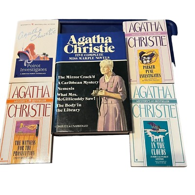 Agatha Christie: 1980 Five Complete Miss Marple Novels in 1 HB & 4 PB Mysteries