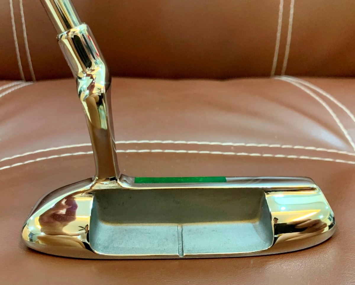 Rare Deity Genuine Jade Golf Putter with Forest Green Checkered