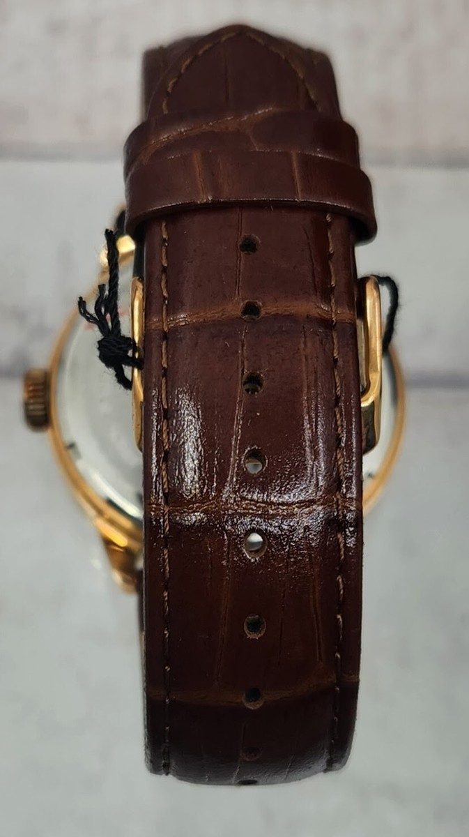 Ed Hardy Men's Brown Leather Strap Tiger Head Logo Japan Ed Hardy Men's Brown Leather Strap Tiger Head Logo Japan