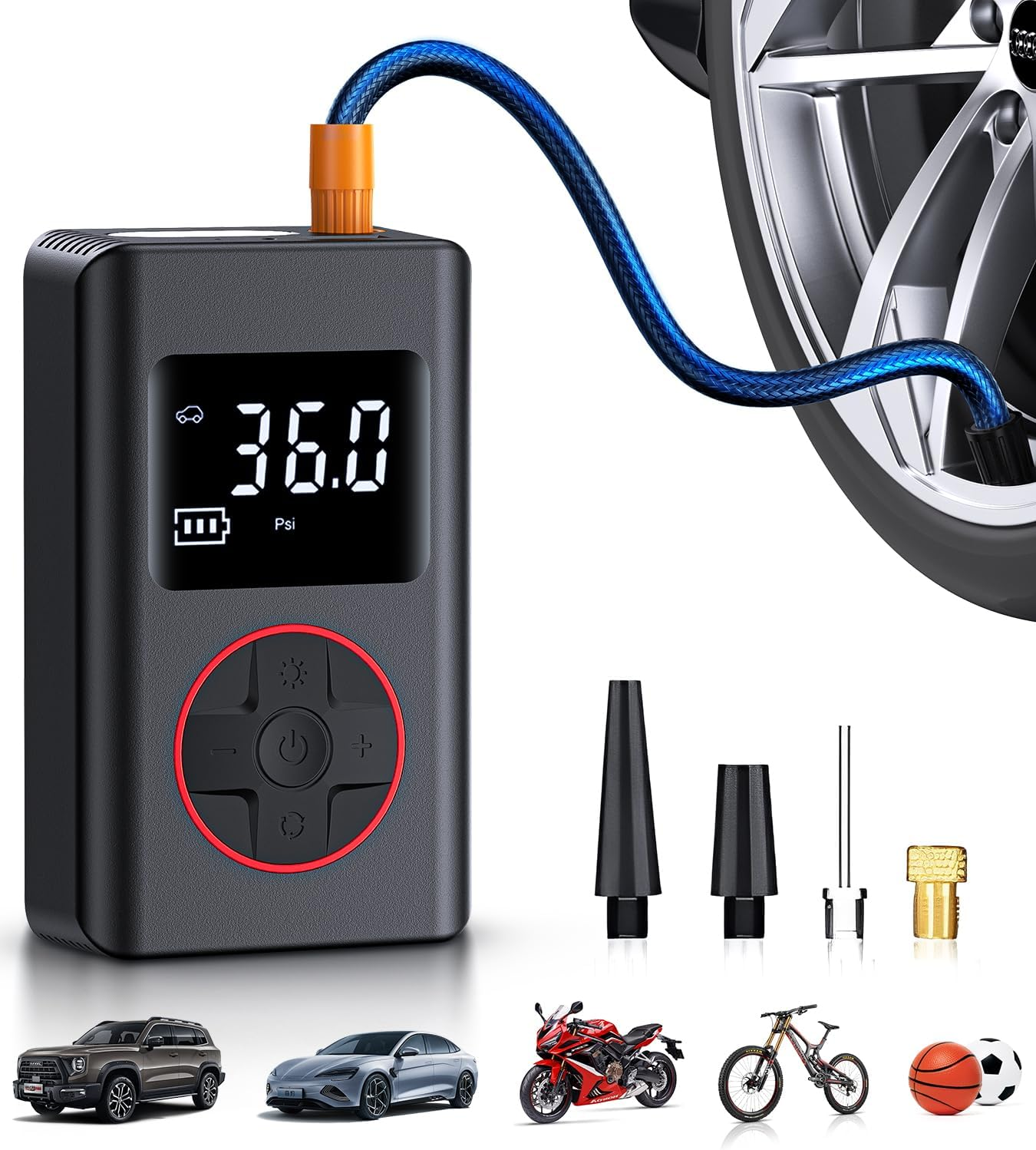 Tire Inflator Portable Air Compressor, Air Pump for Car, 150PSI Portable Tire In
