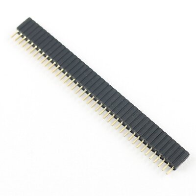 5Pcs 1.27mm Pitch Single Row 1x40 Pin 40 Pin Female Header Strip PH: 4.6mm #W10