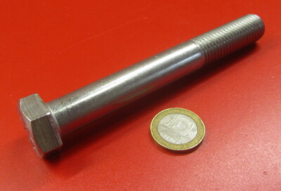 18-8 A2 Stainless Steel Bolt, PT, Metric, M16 x 2 x 120 mm Length, 2 Pcs