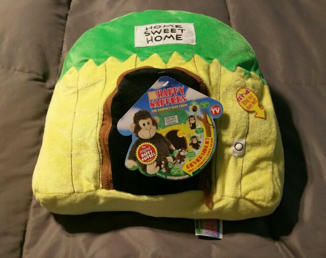 NEW Original Happy Nappers Snore Play Plush Pillow Reversible Monkey Jungle Hut | eBay