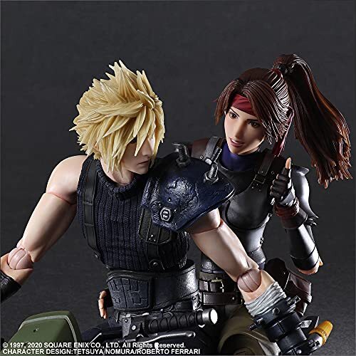 Final Fantasy VII Remake Play Arts Kai Jessie Cloud & Bike Set - Picture 4 of 7