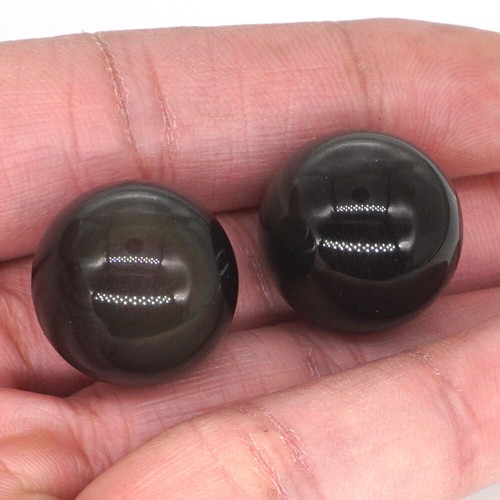 5PC (20MM) Natural Gemstone Gold Obsidian Crystal Reiki Healing Sphere Ball - Picture 5 of 5