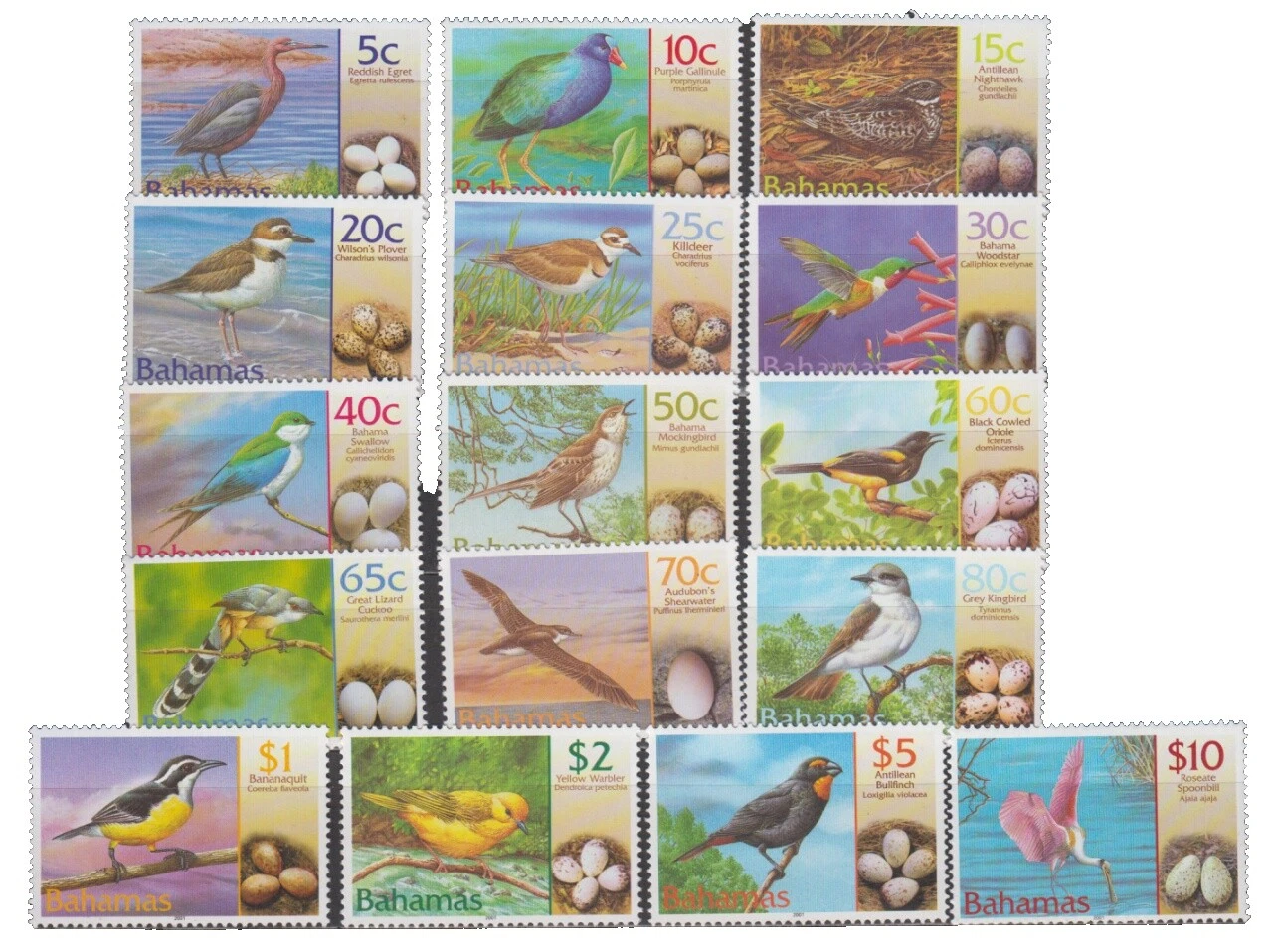 Via Aérea das Bahamas Selos postais do Reino Animal