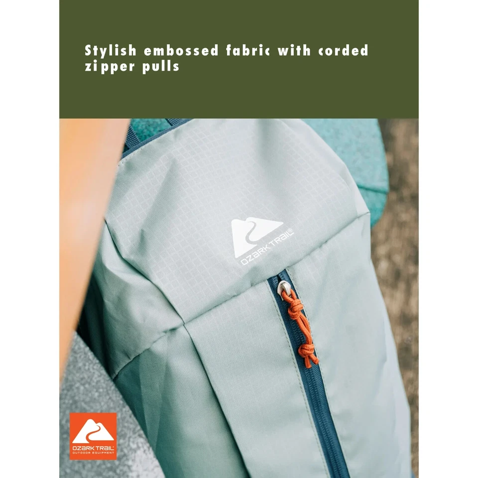 Ozark Trail 10 Liter Day Pack, Light Green, Embossed Fabric for Adults or Kids - Image 4 of 4