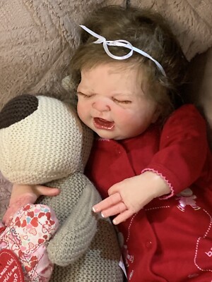 Reborn Baby GIRL Doll MARIA Baby's First Cry Sabrina Hergarten