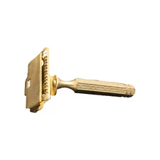 Antique Art Deco 1920s Gold Tone Ever Ready Safety Razor Brooklyn NY 1912 Style 