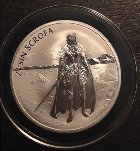 2019 Zi:Sin Scrofa Ghost South Korea 1 oz .999 Silver Coin 10K Mintage Tarnished