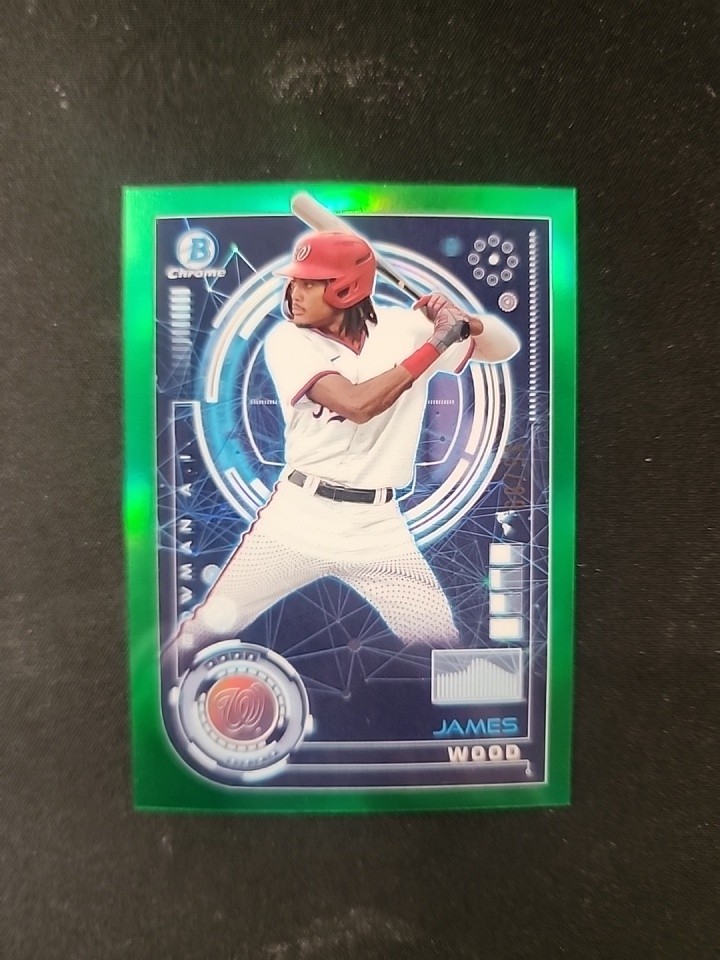 2024 Bowman Chrome Ai James Wood Green Refractor /99 #BAI-17 Nationals