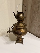 Antiker Samowar aus Messing mit Teekanne – ca. 1900 