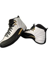 Jordan Air Jordan 12 Royalty High Top Sneaker White Black Gold Leather Rubber