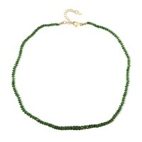 Cavill Diopsid Halskette Damen 46,11Ct Goldplattiert 925 Silber GrüN