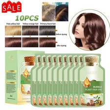 Nat&uuml;rliche pflanzliche Haarf&auml;rbemittel, neue Botanikbasis f&uuml;r graue  30 ml x 10~