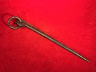 RARE CIVIL WAR ERA PICKET PIN MARKED "U.S." / SOLID BLACKSMITH FORGED IRON