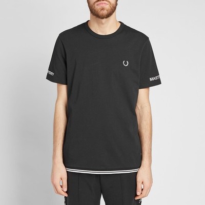 End X Mastermind X Fred Perry Tee Black - Size S BRAND NEW
