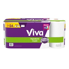 Viva Signature Cloth Paper Towels 8 Triple Rolls 1032 Sheets Soft Durable
