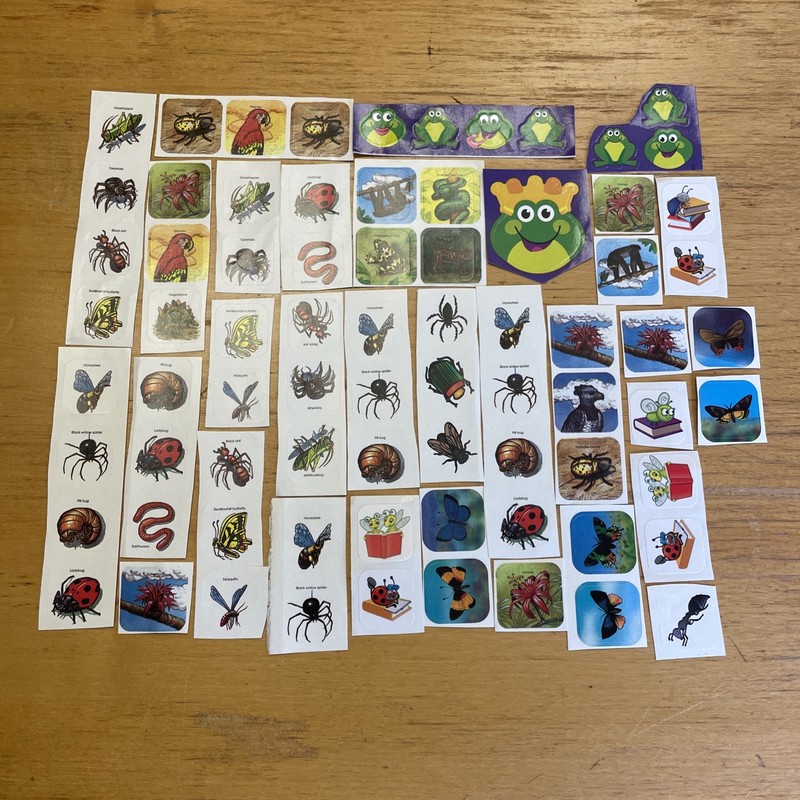 Lot Of Vintage 1990 Animal / Insect Stickers