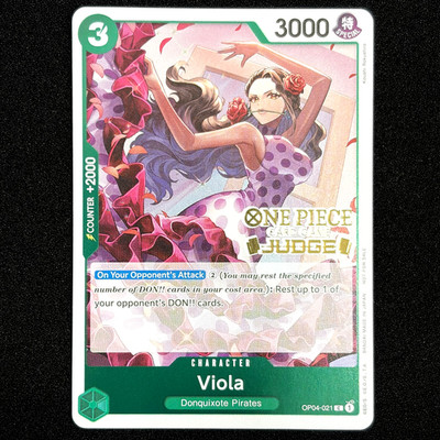 Viola (Judge Pack Vol. 4) OP04-021 One Piece Promo Card Gold Foil English - NM