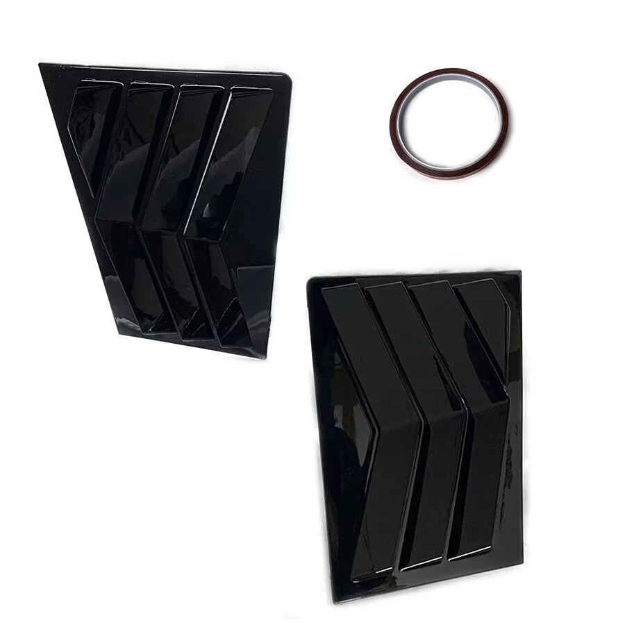 Cubierta de persiana de ventana de ventilación lateral trasera negra brillante para Kia Sportage KX5 2011-2015 Foto 2 de 4