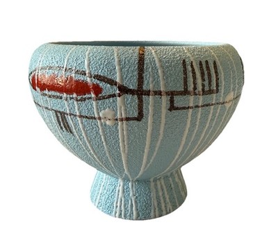 1966 Fratelli Fanciullacci Raymor Italian Pottery Footed Bowl MCM Joan Miro