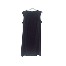 GEORGE Black Sleeveless Shoulder Detail LBD Dress Sz L 12/14