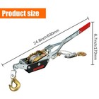 4 Ton Dual Gear Power Puller Heavy Duty 3 Hook Cable Puller Hand Winch Turfer UK