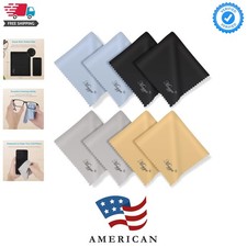 8 PCS Microfiber Cleaning Cloth for Glasses 6"x7", Eyeglass Cleaning Cloth, ...
