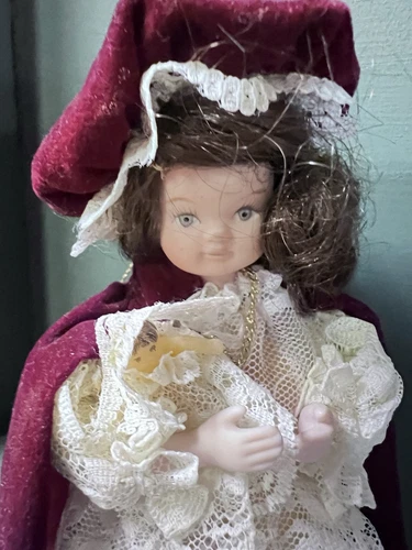 KSA Collectables Vintage Kurt Adler Jocelyn Mostrom Porcelain Doll Ornament