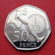2004 Elizabeth II - PROOF 50p Fifty Pence Roger Bannister Coin - Mintage 35,020