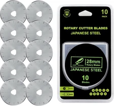 28Mm Rotary Cutter Blades 10 Pack Fits Olfa, Fiskars, Replacement Rotary Blade f