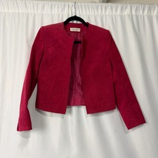 Adolph Schuman for Lilli Ann Sz M Vintage Pink Ultrasuede Jacket 70s