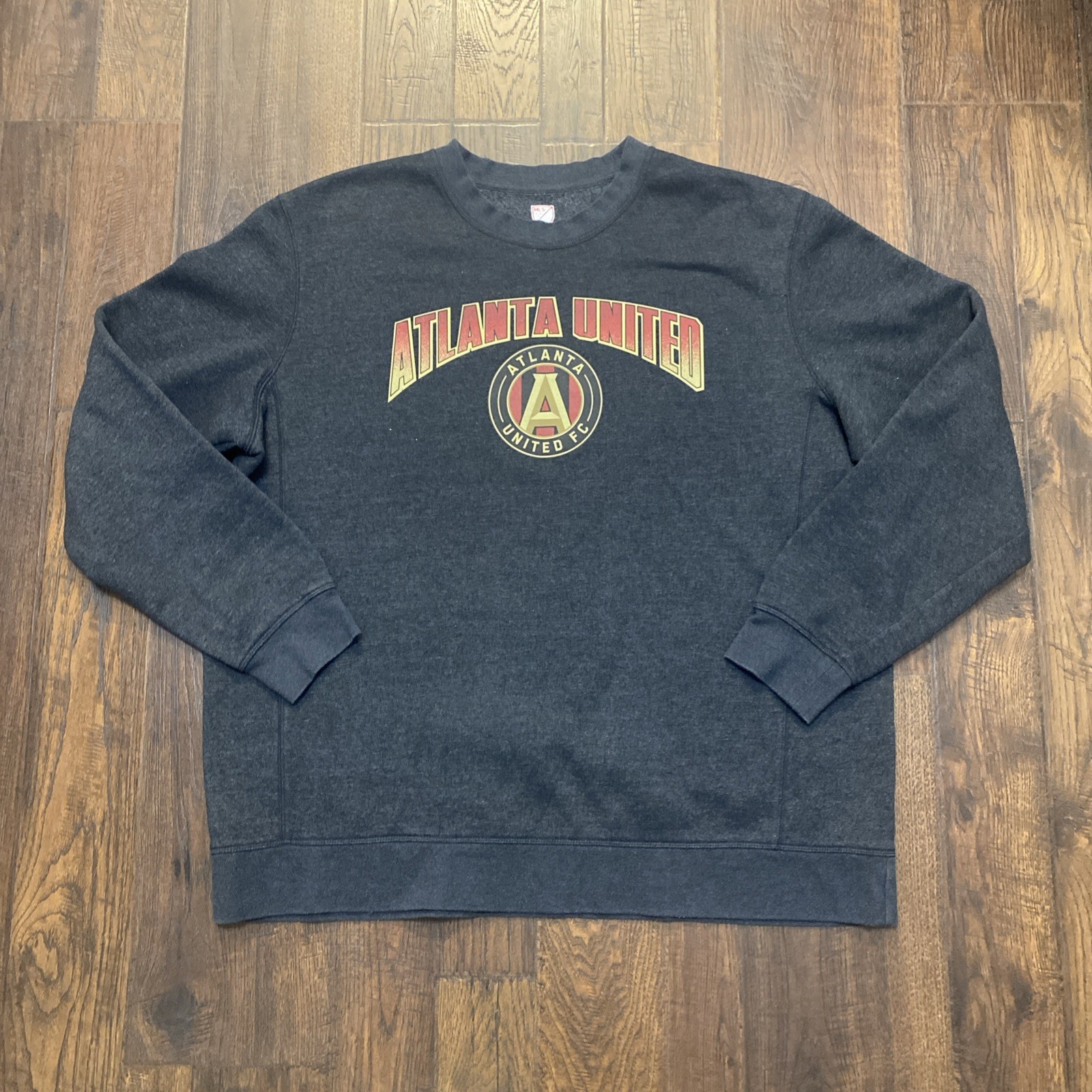 Atlanta United FC MLS Gray Fleece Crewneck Sweatshirt Mens 2XL